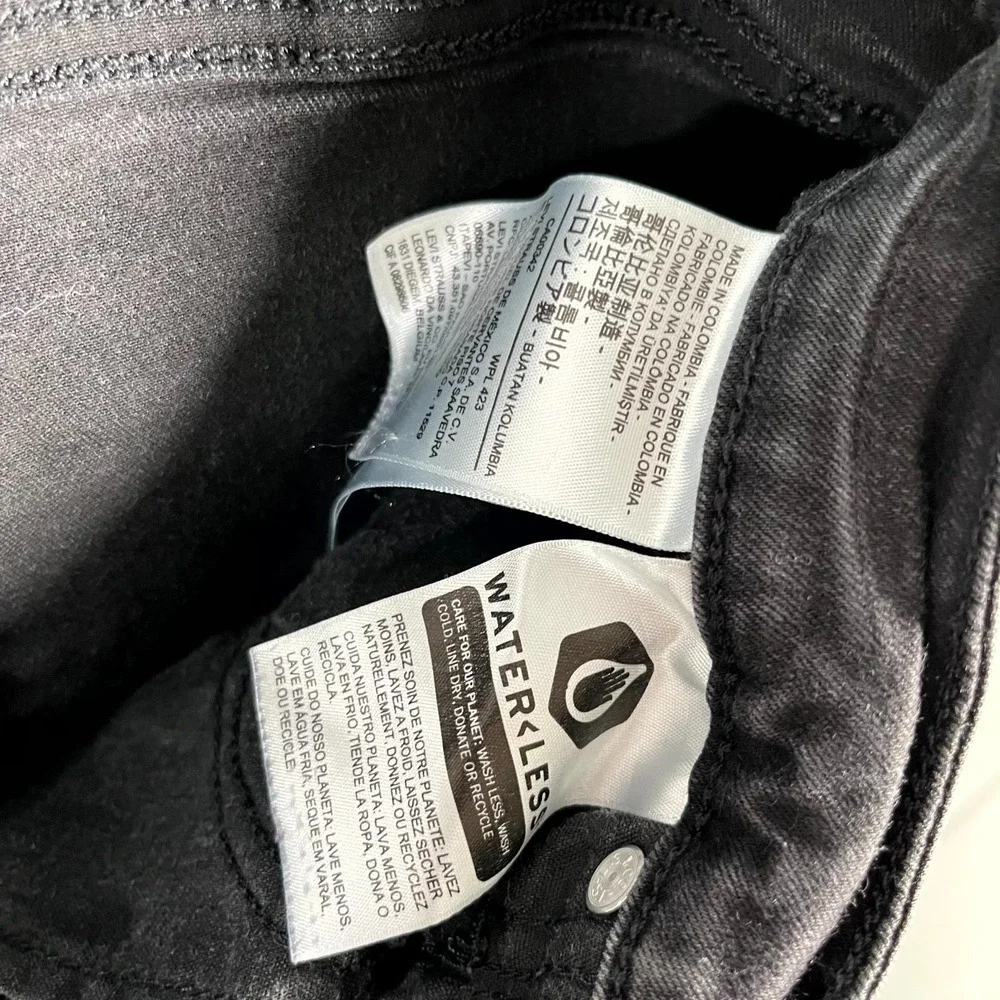 Levi's 721 Jeans Mens 31 Black‎ Denim Dark Wash 5 Pockets High Rise Skinny Leg